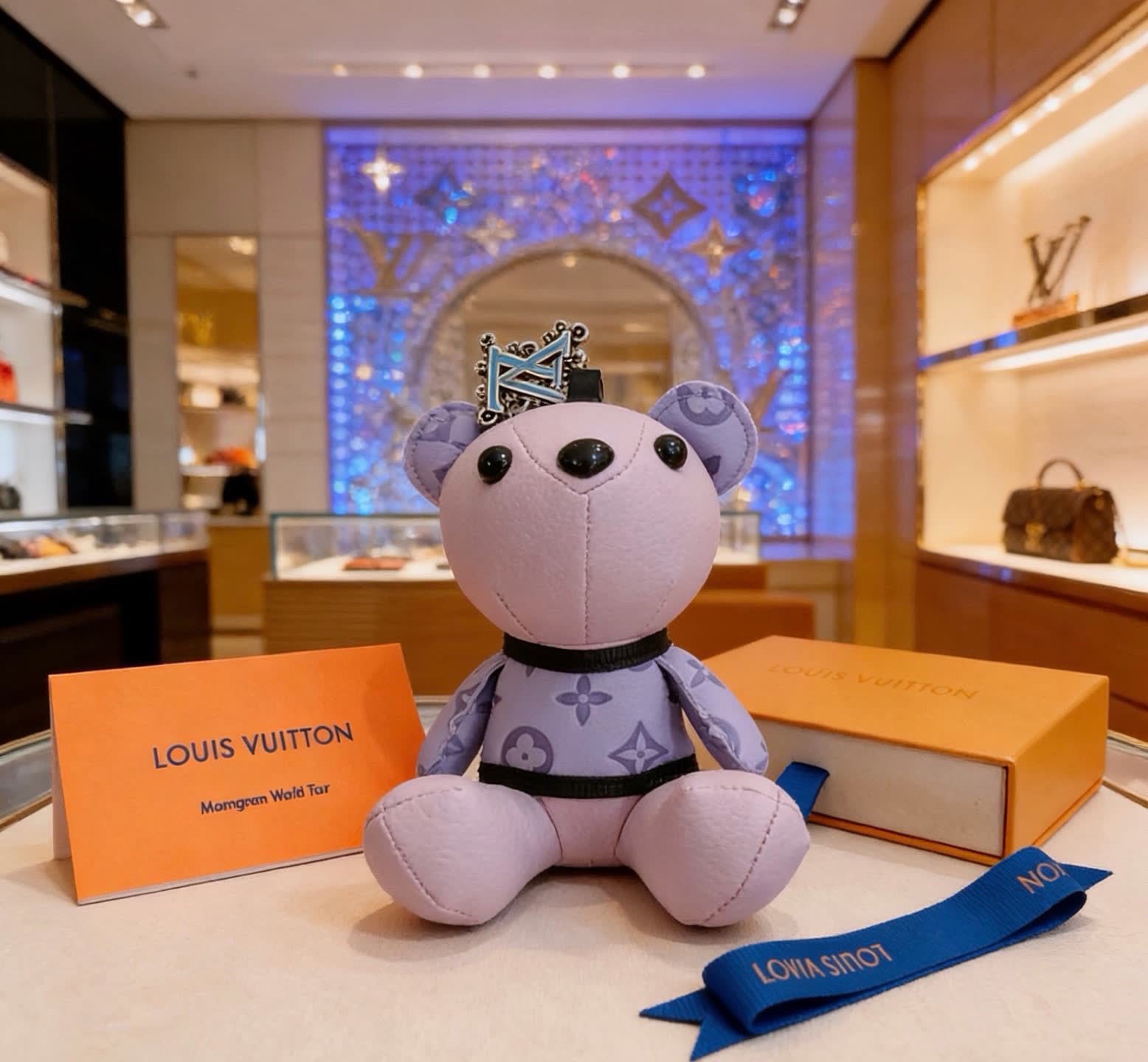 Louis Vuitton Teddy Bear Keychain